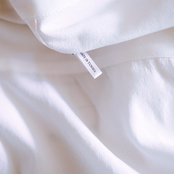 Sandro White Silk Blouse with Tie Front - Picture 7 of 8